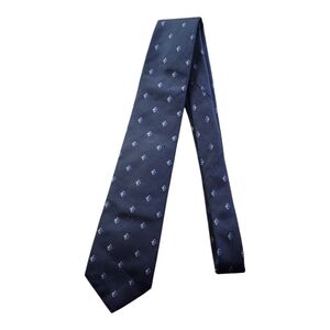 Vintage Polo Ralph Lauren Navy Geometric Silk Tie Made in USA Hand Sewn